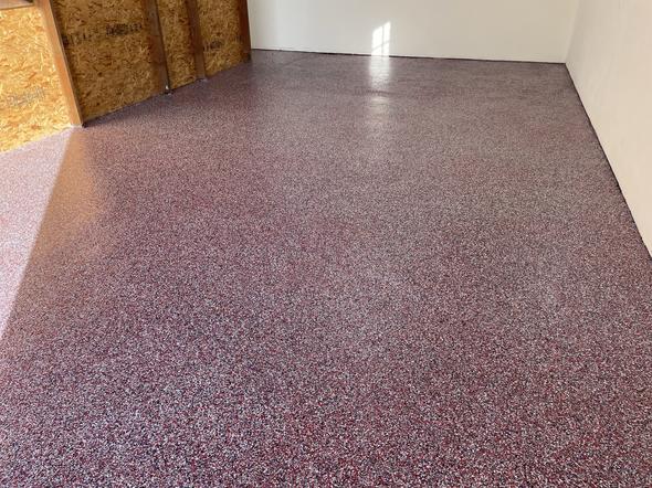 Garage floors Custom colored flake